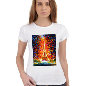 Дамска органична тениска Eiffel Tower