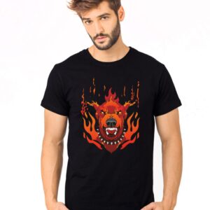 Мъжка органична тениска Fire Dog