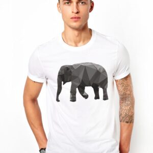 Мъжка органична тениска Polygonal Elephant
