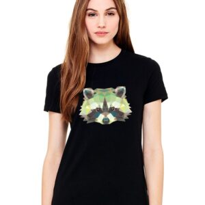 Дамска органична тениска Triangle Racoon
