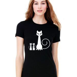 Дамска органична тениска White Cat 3
