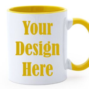 Чаша Yellow in collor с твой дизайн. Направи чаша с твой дизайн сега!